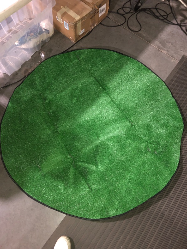 Photo 1 of 57 INCH / 9 FOOT GREEN GRASS CIRCLE CARPET 