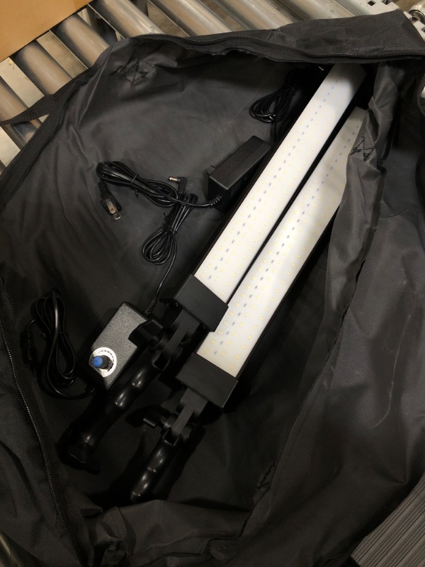 Photo 1 of 2 led lights with black stands / photography equipment 