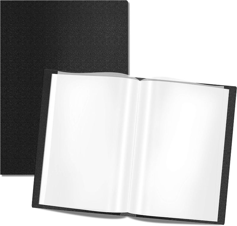 Photo 1 of Presentation Book 40 Clear Pockets Sleeves Protectors Art Portfolio Clear Book for Artwork, Report Sheet, Letter (Can Accommodate 19.1 X 13.3inch)
