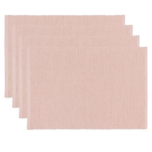 Photo 1 of Now Designs Spectrum Placemat Ribbed Cotton, Shell Pinck, 19x13 Inches
