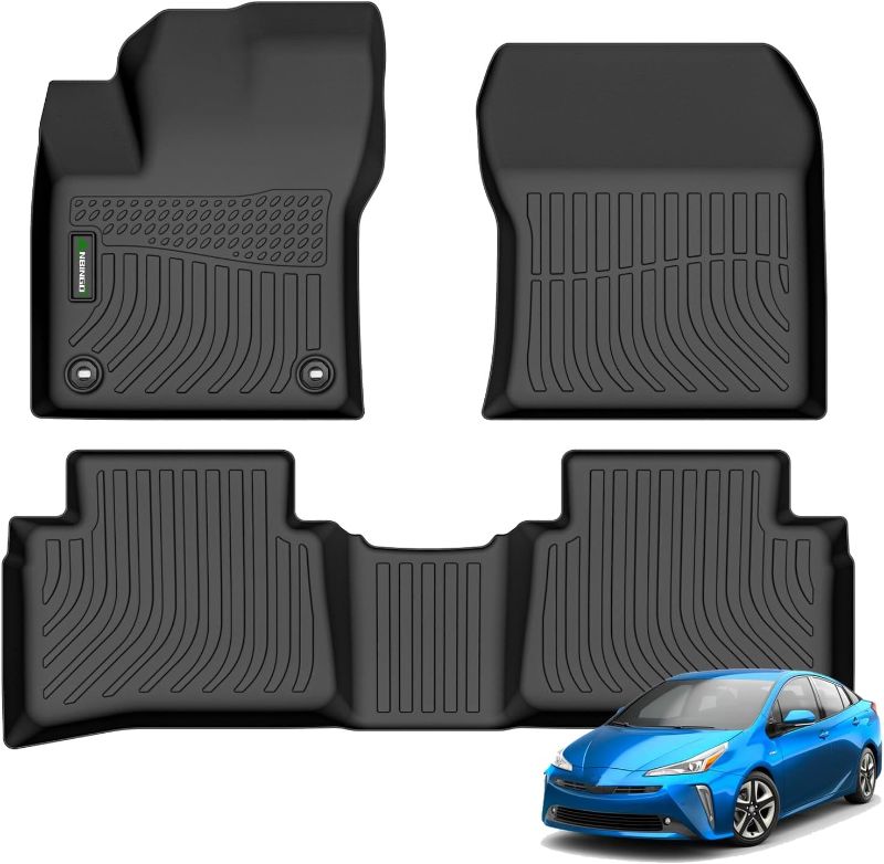 Photo 1 of ANBINGO Floor Mats Custom Fit for 2022-2016 Toyota Prius &Prius Prime All Weather Protection TPE Heavy Duty Non-Slip Automotive Floor Liner Fits Front& 2nd Row Floor Liner Full Set Accessories, Black Toyota Prius&Prius Prime 2016-2022