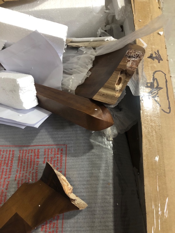 Photo 1 of ***MAJOR DAMAGE - SEE PICTURES - LIKELY MISSING PARTS***
Boraam Rasmus Dining Chair [Chestnut Wire-Brush]