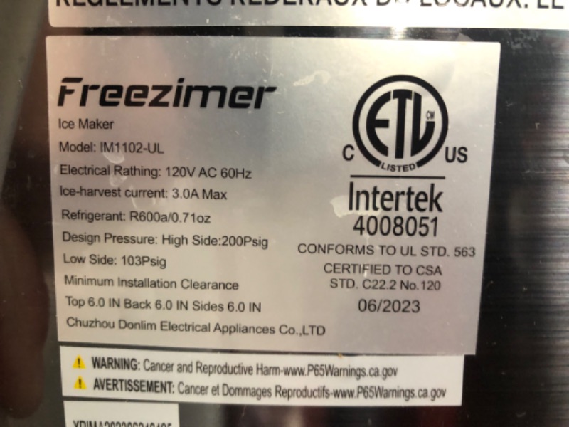 Photo 4 of Freezimer DreamiceX2 | Nugget Ice Maker Countertop with Chewable Sonic Ice | Self-Cleaning Quiet Thick Insulation with Waterline | Pebble Ice Machine Soft Ice | Pellet Ice Makers | 33lbs/24h Nugget Ice 33Lbs / 24H Stainless Black 1