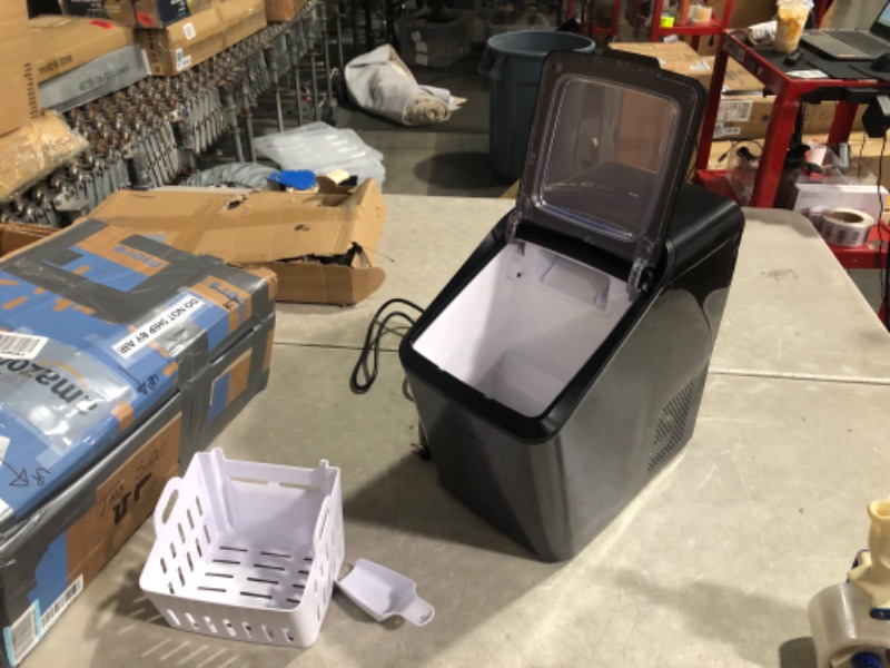 Photo 3 of Freezimer DreamiceX2 | Nugget Ice Maker Countertop with Chewable Sonic Ice | Self-Cleaning Quiet Thick Insulation with Waterline | Pebble Ice Machine Soft Ice | Pellet Ice Makers | 33lbs/24h Nugget Ice 33Lbs / 24H Stainless Black 1