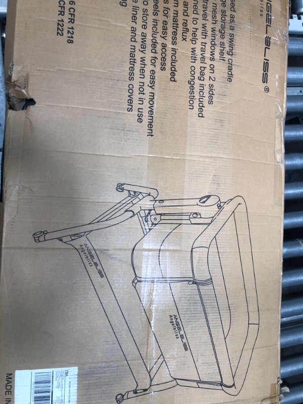 Photo 4 of 3 in 1 Baby Bassinet, Bedside Sleeper, & Playpen, Easy Folding Portable Crib (Grey)- KoolaBaby