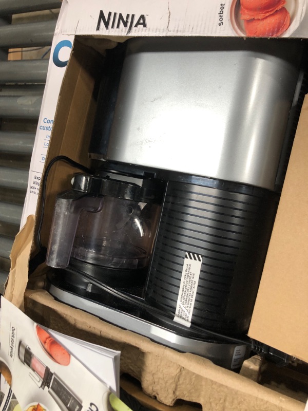 Photo 3 of ****NON REFUNDABLE NO RETURNS SOLD AS IS**PARTS ONLY**Ninja NC301 CREAMi Ice Cream Maker, for Gelato, Mix-ins, Milkshakes, Sorbet, Smoothie Bowls & More, 7 One-Touch Programs, with (2) Pint Containers & Lids, Compact Size, Perfect for Kids, Silver 7 Funct