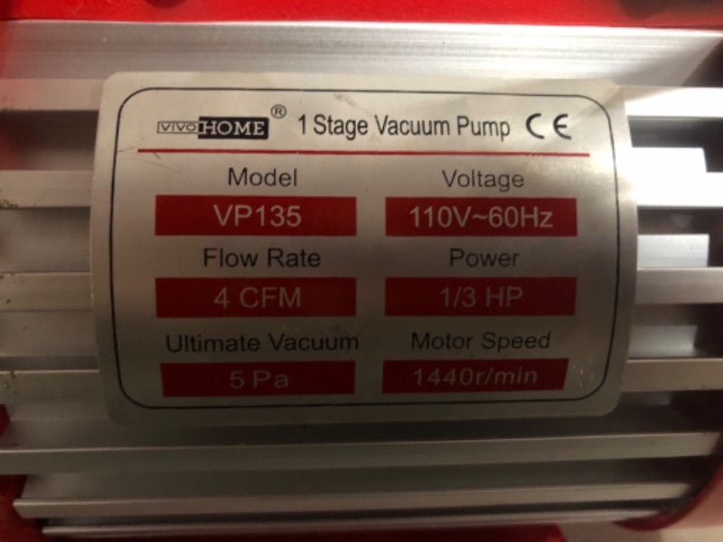 Photo 6 of ***ALL ITEMS INCLUDED ARE IN PICTURES***
110V 1/4 HP 3.5CFM Single Stage Rotary Vane Air Vacuum Pump and AC Manifold Gauge Set Kit with Thermometer HVAC Air Conditioning Refrigeration Recharging