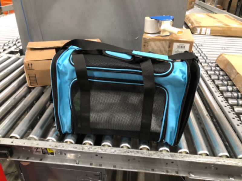 Photo 2 of (SIMILAR)Cat Carrier, Dog Carrier, TSA Airline Approved Pet Carrie for Small Medium Cats, Dog Puppy Carriers for Small Dogs (Blue&Pink, One Size)
