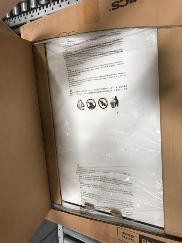 Photo 1 of SONGMICS Slim Trash Can, 12.7 Gallon Garbage Can for Narrow Spaces with Soft-Close Lid, Inner Bucket, and Step-on Pedal, Stainless Steel, 15 Trash Bags Included, White ULTB510W48 12.7 Gal Slim Trash Can White