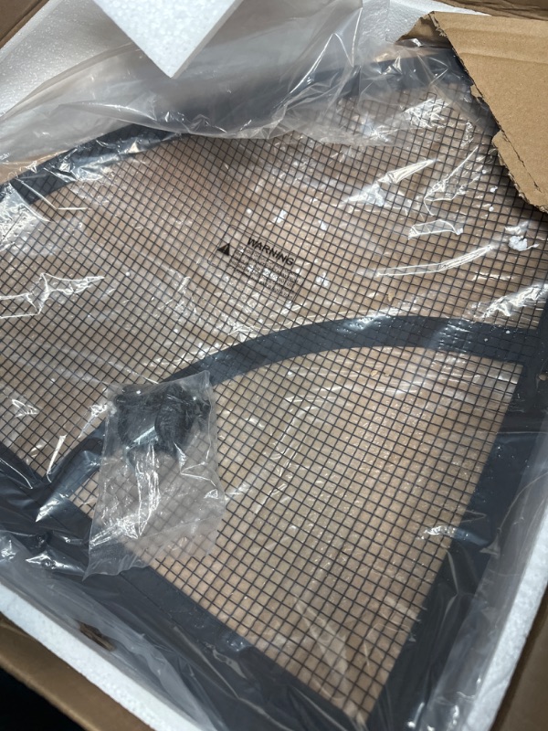 Photo 1 of Fire Pit Spark Screen?36-Inch Fire Pit Cover Round, Fire Pit Spark Screen Accessories, Easy Access Firepit Screen with Handle for Outdoors, Patios, Backyards