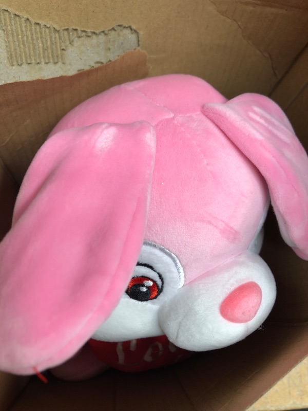 Photo 1 of 13 Inches Valentines Day Plush Stuffed Rabbit with Red Heart, Cute Stuffed Rabbit Animal Toys, Valentine's Day Easter Gifts Plush Bunny Love You for Kids Boys Girls Couple Mom Boyfriend Girlfriend