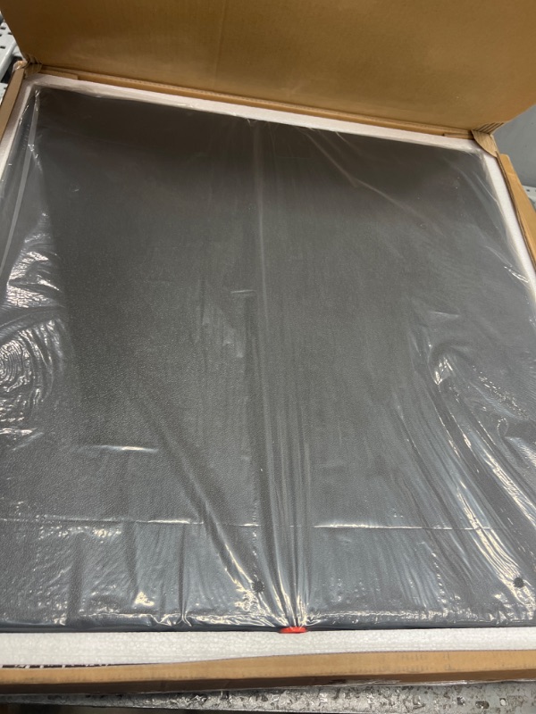 Photo 1 of Byliable Folding Table 4 Foot, Portable Plastic Card Heavy Duty Fold-in-Half Small Foldable Table, Indoor Outdoor Adjustable Height Folding Table with Carrying Handle for Picnic, Camping, Party, Grey Grey 4FT