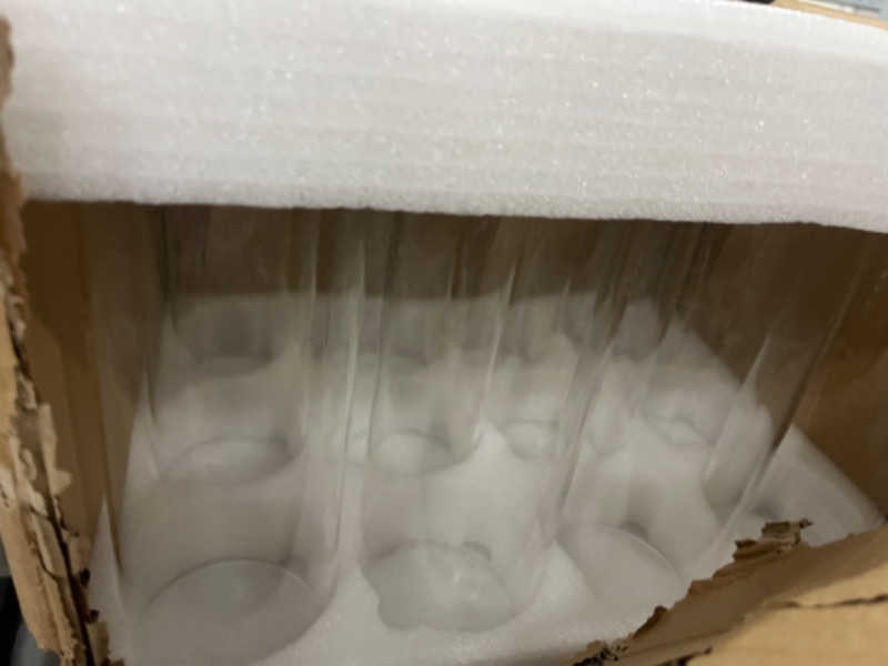Photo 1 of 12 Pack Glass Cylinder Vases Clear Flower Vase Tall Floating Candle Holders Centerpiece Vases for Table Home Wedding Decorations Formal Dinners (14 Inch)