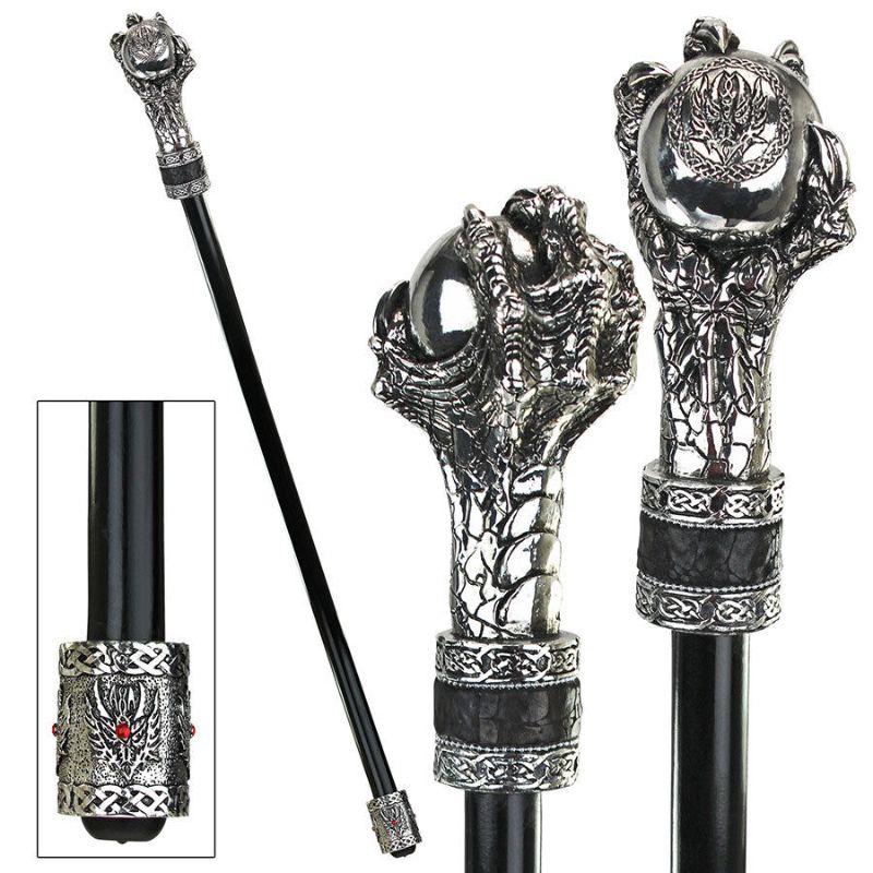 Photo 1 of  The Dragonsthorne Collection: Dragons Grasp Gothic Walking Stick