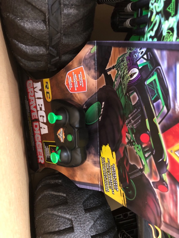 Photo 1 of Monster Jam, Official Mega Grave Digger All-Terrain Remote Control Monster Truck, Over 2 Ft. Tall, 1:6 Scale, Kids Toys for Boys and Girls Ages 4-6+ Mega Grave Digger (V2)