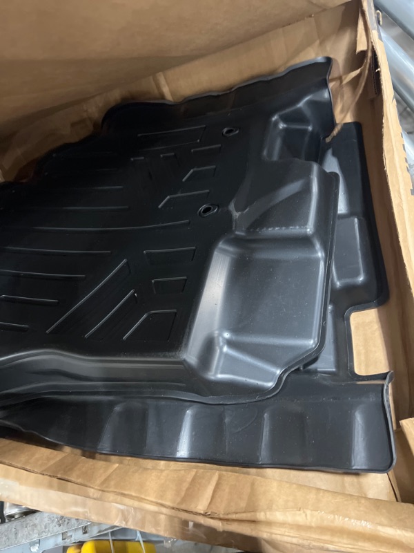 Photo 2 of MAXLINER Custom Fit Floor Mats 2 Row Liner Set Black Compatible with 2019-2022 Silverado/Sierra 1500 Double Cab with 1st Row Bench Seat