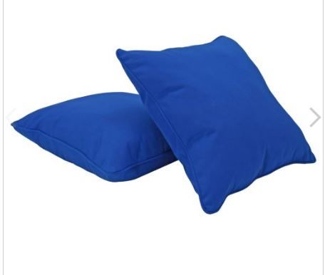 Photo 1 of 18" Indoor/Outdoor Pillows, 2 Pack - Blue
