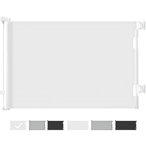 Photo 1 of 100% Blackout Roller Window Shades, Room Darkening Window Blinds with Thermal Insulated Fabric, Corded Roll pull down shades for home and office (Grey/white - Width 10", Max Drop Height 79")