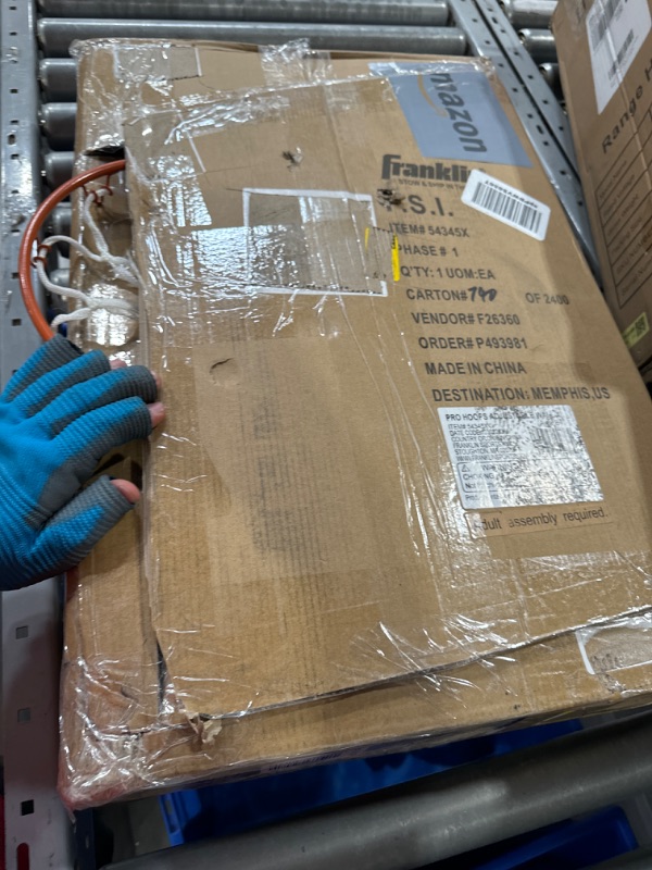 Photo 1 of **UNKNOWN IF MISSING PART/HARDWARE** Franklin Sports Wall Mounted Basketball Hoop – Fully Adjustable – Shatter Resistant – Accessories Included