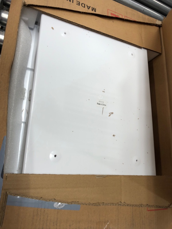 Photo 2 of ***USED - LIKELY MISSING PARTS - UNABLE TO VERIFY FUNCTIONALITY***
Plastic Bathroom Medicine Cabinet with Framed Mirror 16 x 22 inch, Surface and Recessed Mount 16x22 inch Framed Mirror