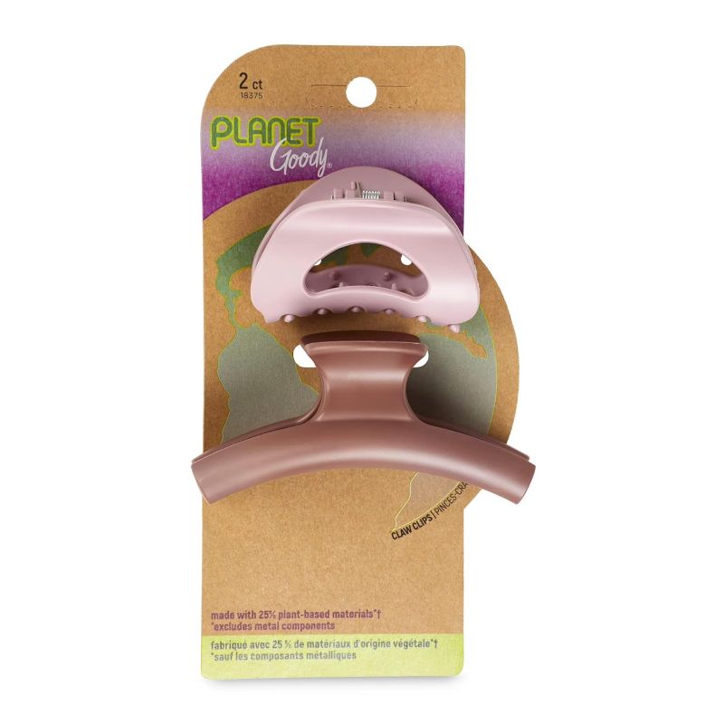 Photo 1 of 041457183755
Planet Goody SlideProof Claw Clips 2ct Blush and Rust