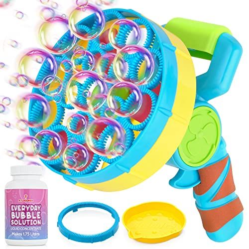 Photo 1 of Atlasonix Bubble Gun with Bubble Solution (60 oz), Bubble Blower for Kids - Bubble Guns for Toddlers, Bubble Toys, Bubble Blaster, Bubble Blaster, Bubble Blower for Toddlers