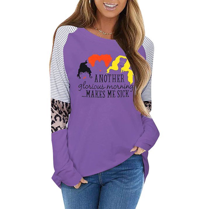 Photo 1 of Hocus Pocus Halloween Shirts for Women Sanderson Sisters Shirt Classic Halloween Movie Tops Fall Tee Shirt orange xl