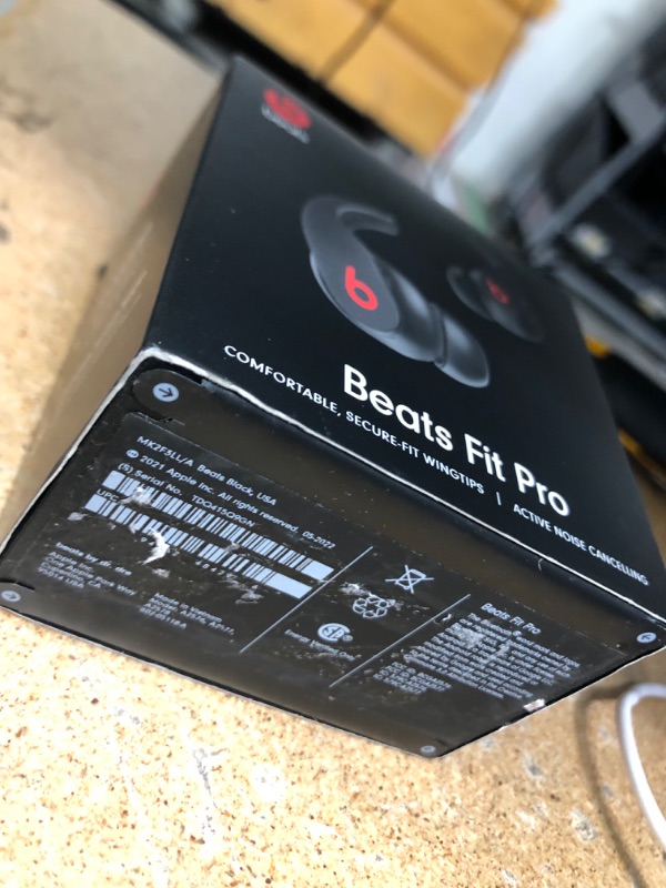 Photo 2 of **FACTORY SEALED**
Beats Fit Pro - True Wireless Noise Cancelling Earbuds - Apple H1 Headphone Chip, Compatible with Apple & Android, Class 1 Bluetooth®, Built-in Microphone, 6 Hours of Listening Time – Beats Black Black Fit Pro