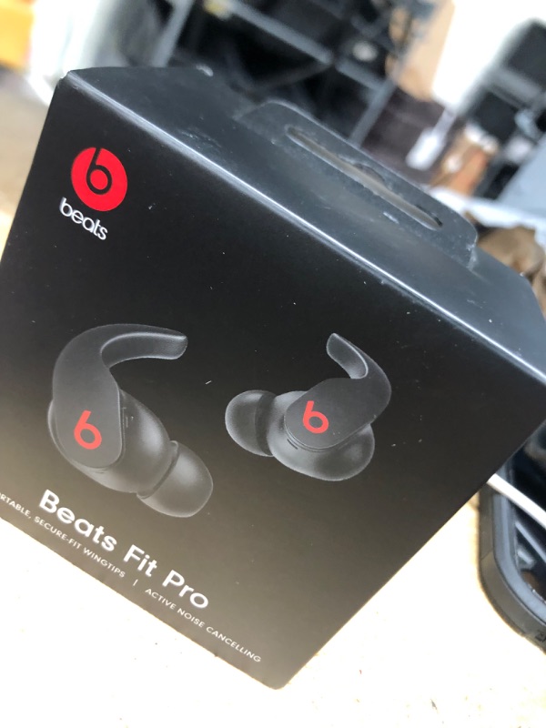 Photo 3 of **FACTORY SEALED**
Beats Fit Pro - True Wireless Noise Cancelling Earbuds - Apple H1 Headphone Chip, Compatible with Apple & Android, Class 1 Bluetooth®, Built-in Microphone, 6 Hours of Listening Time – Beats Black Black Fit Pro