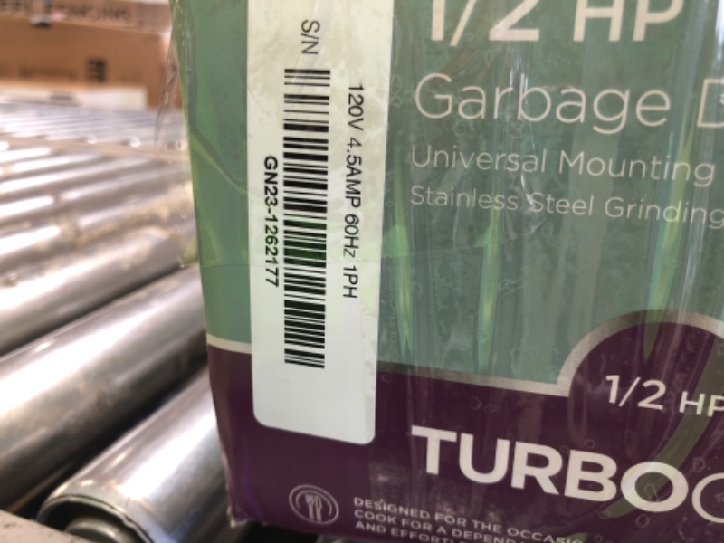 Photo 1 of TurboGrind 1/2 hp. Continuous Feed Garbage Disposal with Power Cord

