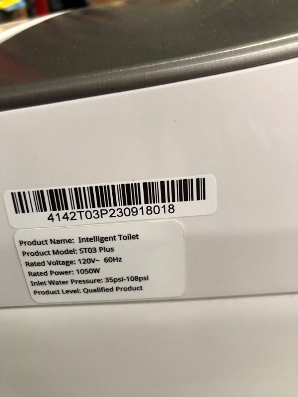 Photo 10 of ***READ NOTES***(FOR PARTS)
Luxury Smart Bidet Toilet with Auto Open/Close Lid, Heated Toilet Seat, Instant Warm Water and Dryer, Smart Toilet with Night Light, Digital Display ST03 Plus