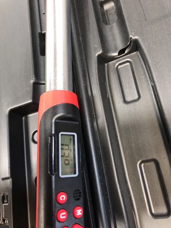 Photo 2 of 3/8-Inch Drive Digital Torque Wrench with Angle, 5-99.5 Ft-Lb/6.8-135 Nm, Electronic Torque Wrench with Preset Value, LED Flash Notification for Bike Motorcycle Car
