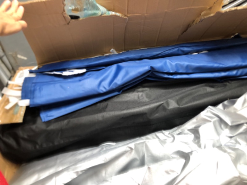 Photo 2 of **BOX CUTTER DAMAGE TO CANOPY**\
Canopy Tent 10x20 with Sidewalls Pop Up Canopy Tents for Parties Heavy Duty Outdoor Canopy Easy Set Up, with 4 Sandbags, Carrying Bag, Waterproof & Sunproof, Adjustable Height, Blue 10x20 Canopy Tent-Style A Blue