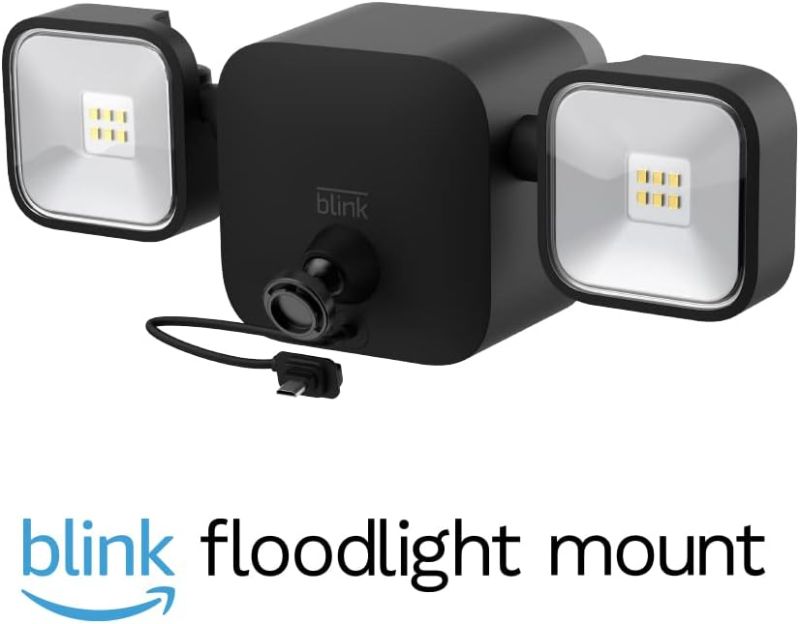 Photo 1 of Floodlight Mount Accessory for Blink Outdoor Camera (3rd Gen) with 2-year battery life (Black)
