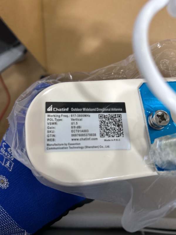 Photo 1 of Chatinf Cell Phone Signal Booster with Built-in Antenna Up to 6000 Sq Ft, Cell Phone Signal Booster for Home, Office, RV, Boost 5G 4G LTE U.S.&Canada for AT&T Verizon T-Mobile FCC Reg & ISED Approved With white cable