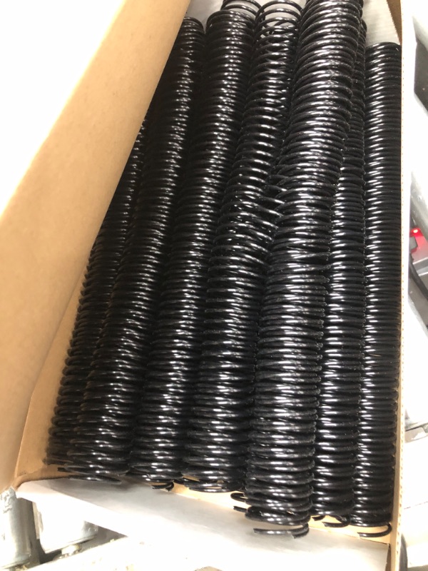 Photo 2 of Binditek 50 Pack Plastic Spiral Binding Coils, 28mm (1-1/8") Binding Spirals, 240 Sheet Capacity, 4:1 Pitch, Black Binding Spines, 48Loops for Letter Size, for Students and Coworkers 28mm (240 Sheet Capacity) 50P , Black