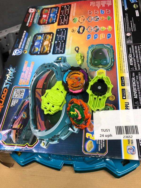 Photo 3 of Beyblade Burst QuadStrike Light Ignite Battle Set Stadium, 2 Spinning Tops, and 2 Launchers, Toys for 8 Year Old Boys & Girls & Up (Amazon Exclusive)