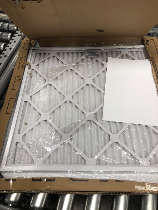 Photo 2 of 20"W x 20"H [Duct Opening Measurements] Steel Return Air Filter Grille [Removable Door] for 1-inch Filters | Vent Cover Grill, White | Outer Dimensions: 22 5/8"W X 22 5/8"H for 20x20 Duct Opening Duct Opening style: 20 Inchx20 Inch