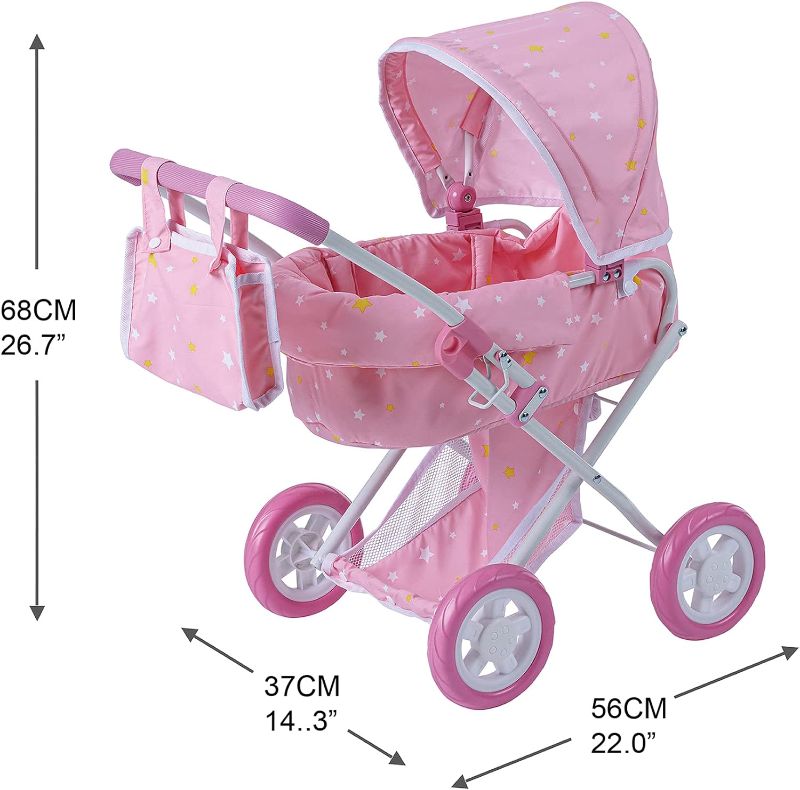 Photo 4 of (READ FULL POST) Twinkle Stars Princess Baby Doll Twin Stroller - Ages 3+