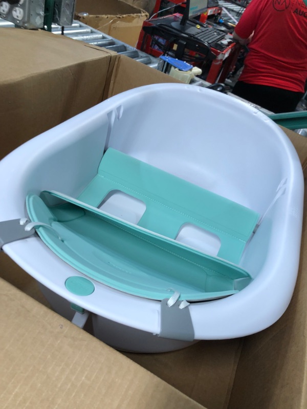 Photo 3 of 4-in-1 Grow-with-Me Bath Tub by Frida Baby Transforms Infant Bathtub to Toddler Bath Seat with Backrest for Assisted Sitting in Tub