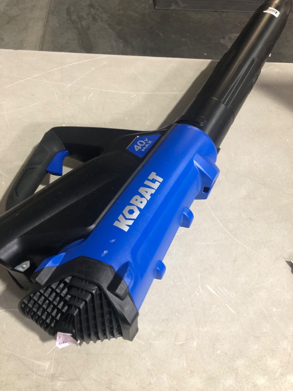 Photo 2 of ***USED - NO BATTERY - NO PACKAGING - UNABLE TO TEST***
Kobalt Gen4 40-Volt 520-CFM 120-MPH Brushless Handheld Cordless Electric Leaf Blower 