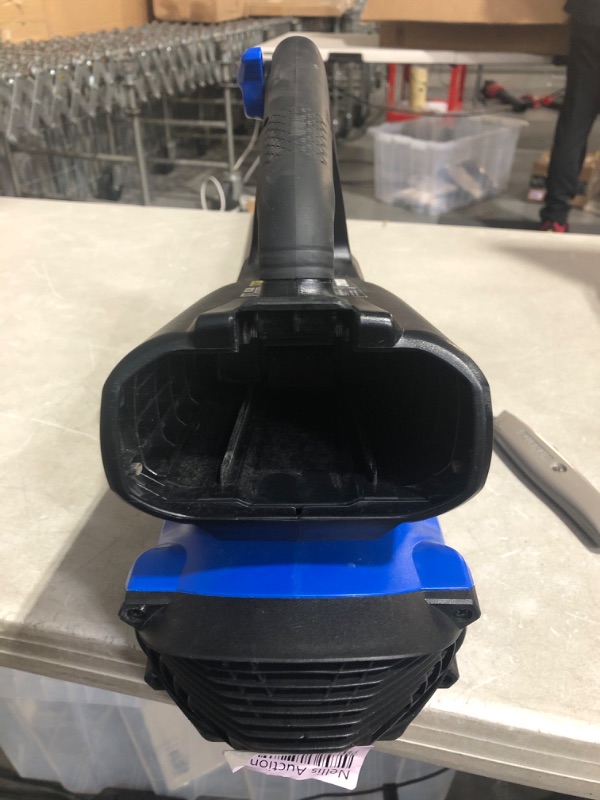 Photo 3 of ***USED - NO BATTERY - NO PACKAGING - UNABLE TO TEST***
Kobalt Gen4 40-Volt 520-CFM 120-MPH Brushless Handheld Cordless Electric Leaf Blower 