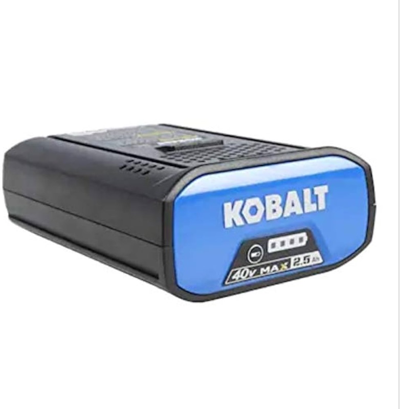 Photo 1 of Kobalt 40-Volt Max 2.5-Amps Rechargeable Lithium Ion (Li-Ion) Cordless Power Equipment Battery
