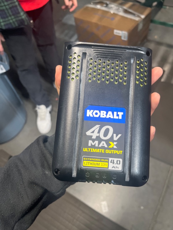 Photo 2 of Kobalt 40-Volt Max 2.5-Amps Rechargeable Lithium Ion (Li-Ion) Cordless Power Equipment Battery