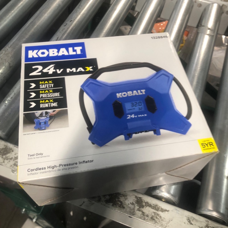 Photo 1 of * missing battery * see all images *
Kobalt 24 Volt Cordless High Pressure Inflator Air Inflator Tool Only K24HP