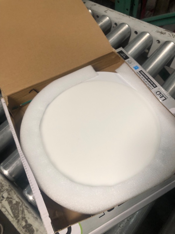 Photo 3 of 11 in. 12.5-Watt Dimmable White Integrated LED Edge-Lit Round Flat Panel Flush Mount Ceiling Light Color Changing