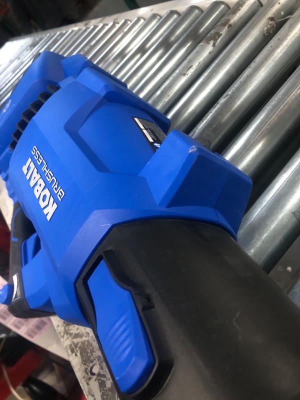 Photo 3 of ****USED - NO BATTERY - UNABLE TO TEST***
Kobalt Gen4 40-Volt 520-CFM 120-MPH Brushless Handheld Cordless Electric Leaf Blower (Tool Only)