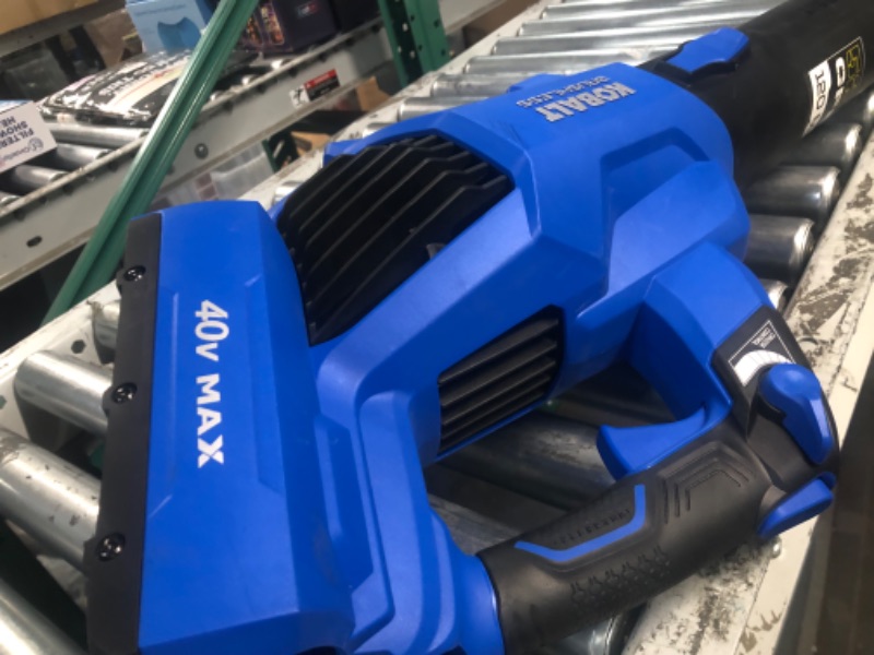 Photo 2 of ****USED - NO BATTERY - UNABLE TO TEST***
Kobalt Gen4 40-Volt 520-CFM 120-MPH Brushless Handheld Cordless Electric Leaf Blower (Tool Only)