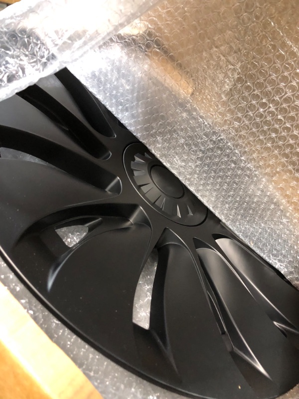 Photo 1 of 4PCS for Tesla Model Y Wheel Covers Replacement Wheel Caps Compatible with Tesla Model Y Accessories 19 Inch Symmetry-Hurricane 19inch