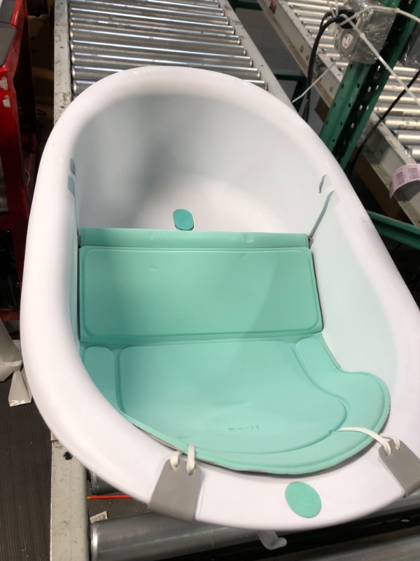 Photo 2 of 4-in-1 Grow-with-Me Bath Tub by Frida Baby Transforms Infant Bathtub to Toddler Bath Seat with Backrest for Assisted Sitting in Tub